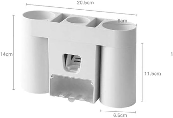 Toothbrush Holder - Wall Mounted Self Adhesive Bathroom Storage Organizer Toothpaste,Cleanser,Comb