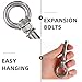 PRETYZOOM 2pcs M10x60mm 304 Stainless Steel Expansion Bolt Wall Anchors with Closed Eye Hook Heavy Duty Concrete Cement Screws for Industrial and Construction Use
