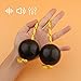 2 Pairs of Aslatuas Rhythmic Ball, Kashaka Shaker Instrument Classical African Shaker Rattle Hand Percussion for Kids Adults Weddings Parties Musical Class (Black)