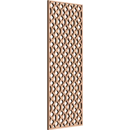 Image of Resort Decorative Pierced Fretwork Wood Wall Panels, 9 3 /8 inchW x 24 3 /8 inchH x 1 /4 inchT, Alder