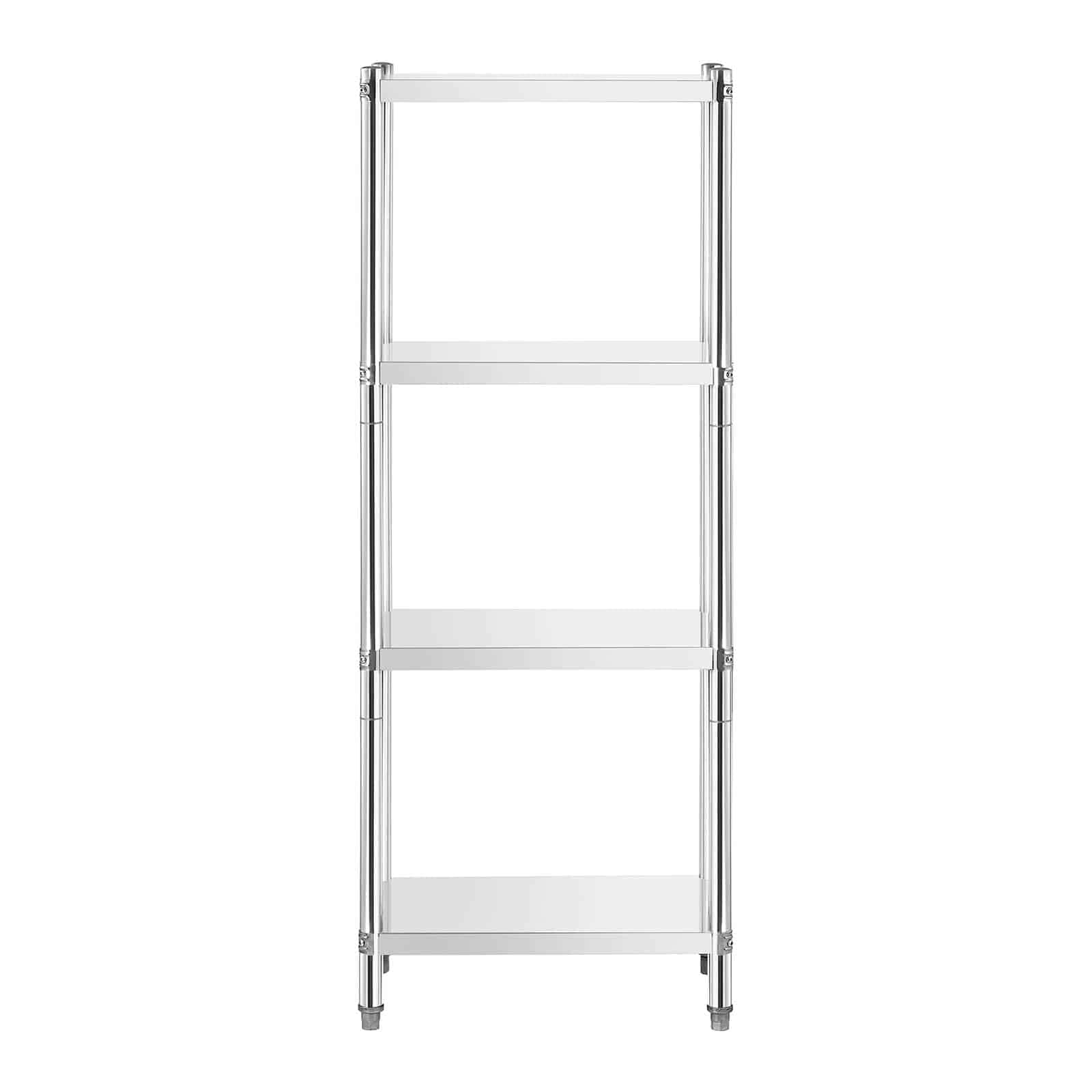 Royal Catering RCER-7040 Étagère en INOX À Poser De Cuisine Professionnelle 4 Niveaux (Dimensions : 70 x 40 x 180 cm, Nombre de tablettes : 4, Capacité de 200 kg)