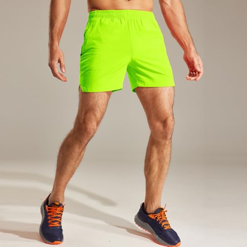 Image of MIER Men's Workout Running Shorts Lightweight Active 5 Inches Shorts with Pockets, Quick Dry, Breathable