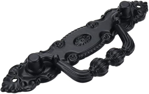 Miniatura 10 de FarBoat 10 manijas de fianza de estilo antiguo, color plateado, decorativas, para puertas, muebles, cajas de madera (total de 2.835 x 1.693in,