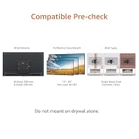 Amazon Basics TV-Wandhalterung, Voll Beweglich, Schwenk-/Neigbare TV-Halterung für Flache/Gebogene Fernseher/Monitore 12–40 Zoll bis 36kg, TV-Halterung, Max. VESA 200mm x 200mm, Schwarz – Ansicht 2