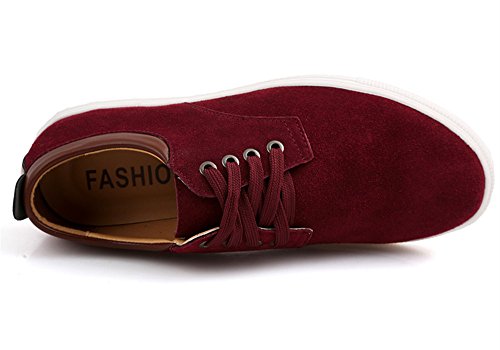 ChicWind Men's Casual Suede Lace Up Loafers Classic Flats Sneakers3