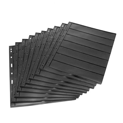 10 piezas de 7 cuadrículas para sellos postales, páginas de álbum de colección de monedas, hojas de PVC, hojas sueltas, página de recambio no incluye cubierta