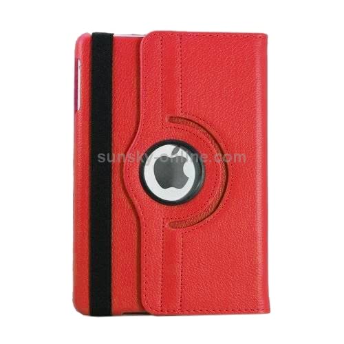 PU Leather Rotate Stand Case for iPad 9.7 inch 5th/6th Generation 2017/18 and For iPad Air 1st Generation and iPad Air 2 2013/14 (Red) - Image 3