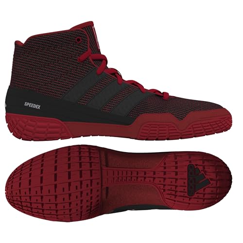 adidas Men's SpeedEx Wrestling Shoes, Red/Black/Silver, 12