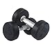 Hanteln Ein Paar Dumbells Professionelle Rubber Dumbbells ist klein, leicht mit Anti-Rutsch-Griff, Fitness Hantel for Haus oder im Freien Bodybuilding Gewichtstraining zu tragen - Schwarz Fitness-Hant