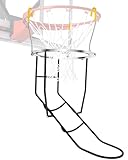 Heavy Duty Basketball Shot Trainer Rebounder, Upgraded Basketball Return Attachment with 360° Rotating Chute, Portable Ball Returns Training Aid Fits Standard 18