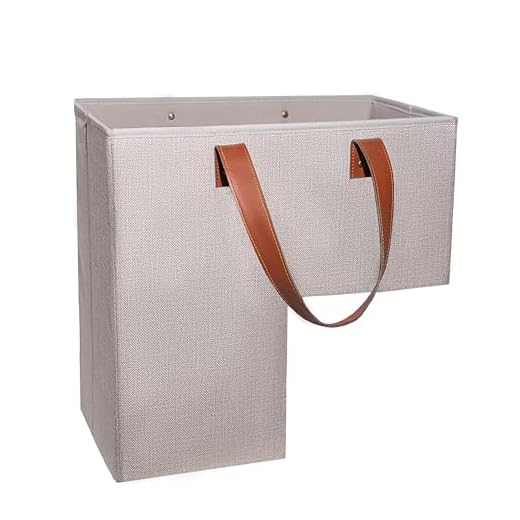 TIDY NICHES Stair Basket For Stairs: Stair Baskets For Carpeted Stairs & Wooden Stairs - Anti-Slip Grip- Foldable Staircase Basket With Handles for Stair (Stairbasket, Beige, 1)