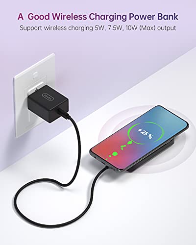 Imuto Magnetic Wireless Power Bank 5000Mah, 15W Wireless Portable Charger Compatible With Iphone 12/12 Mini/12 Pro/12 Pro Max/Samsung S10,S9 #TOP5