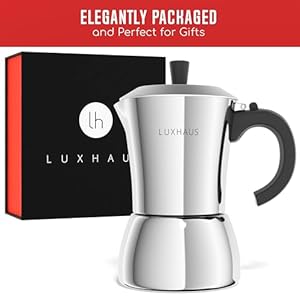 Luxhausmokapot3cupstovetopespressomaker100stainlesssteelitalianandcubanmochacoffeemaker Urban Country Home Decor Luxhaus moka pot 3 cup stovetop espresso maker 100 stainless steel italian and cuban mocha coffee maker urban country home decor