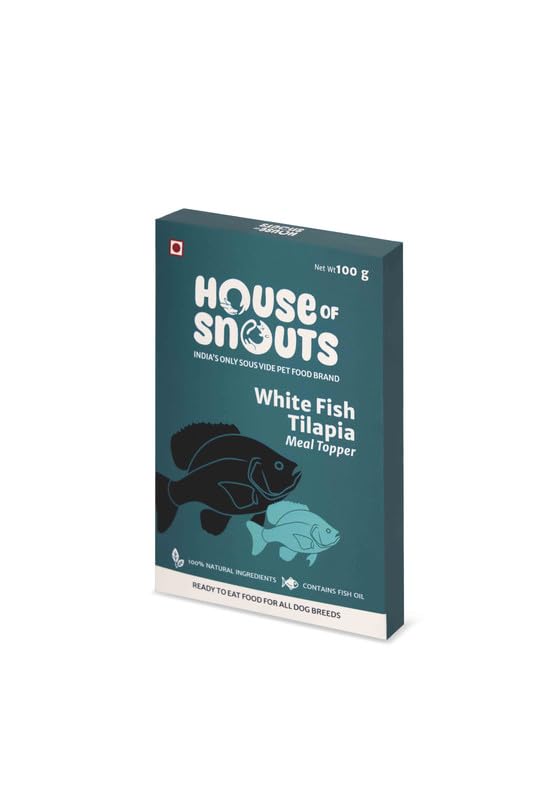 House of Snouts White Fish Tilapia Topper | Natural Protein-Rich Dog Food Topper | Omega-3 & Nutrient Packed | Grain-Free & Ready-to-Serve (Pack of 2) (150 Grams + 150 Grams) 3