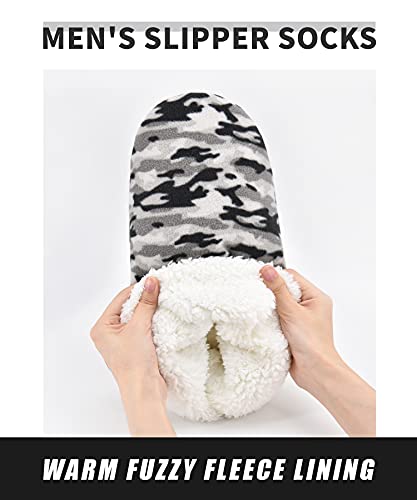 Keyela Slipper Socks Soft Cozy Thick House Indoor Boot Sock Shoes with Anti-Skid Bottom Soles for Men's4
