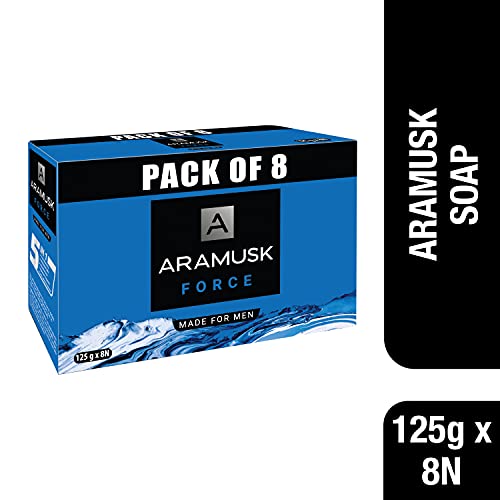 Image of Aramusk Musk Soap, 125g(Pack of 8) & Aramusk Force Soap, 125g(Pack of 8)