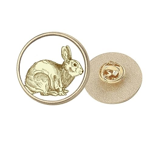 Broche ronde en métal doré idéale pour votre tenue de Pâques
