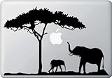 Mom and Baby Elephant Design 2 - Macbook or Laptop Decal Sticker