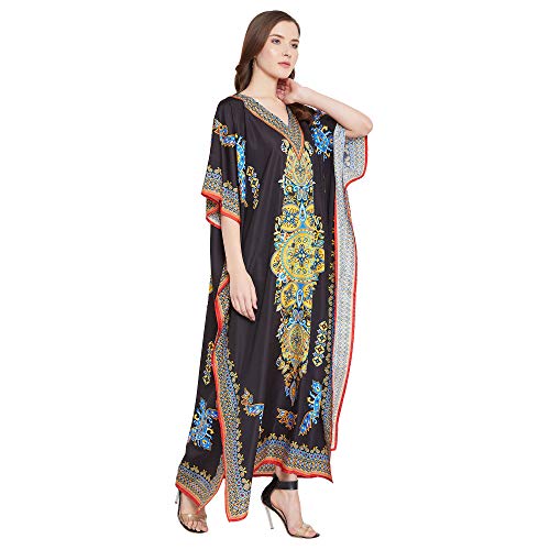 Oussum Women Long Maxi Plus Size Polyester Kaftan Caftan Gown Beach Party Casual Dress Swimwear Cover Up Lounge Resort Wear2