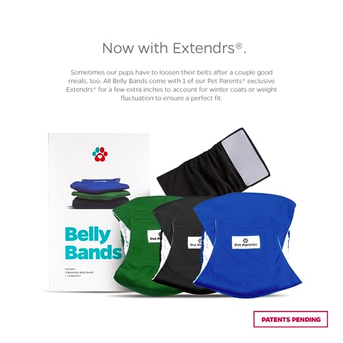 Pet Parents® Washable Belly Bands for Male Dogs (3pack) + Extendrs® of Durable Dog Diapers Male, Premium Male Dog Diapers & Dog Wraps (X-Large, Gentlemen) by Pet Parents - Image 2