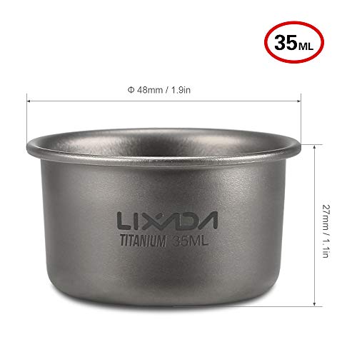 DECDEAL 35 ml Mini Copo De Chá De Titânio Escritório Em Casa Ao Ar Livre Camping Caminhadas Xícara D