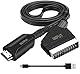 iHaospace Scart auf HDMI Adapter, All-in-One Scart zu HDMI Konverter Video Audio Kabel HD 1080P/720P für HDTV STB VHS Xbox PS3 Sky DVD Blu-ray