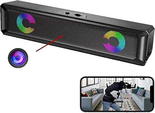YILEFU Altavoz Bluetooth con Cámara Oculta WiFi, Cámara Espía Inalámbrica 4K HD para Niñera,Alerta De Detección De Movimiento,Monitoreo De Transmisión Cover
