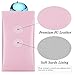 MoKo Squeeze Top Glasses Pouch (2 Pack), Portable Leather Soft Sunglasses Case Anti-Scratch Eyeglasses Bag Goggles Sleeve with Cleaning Cloth for Women Men, Pink + Mint Green