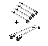 PERFEKT ABGESTIMMT - Das Set besteht aus vier Dach-Fahrradhaltern zum Transport von vier Fahrräderns, sowie einem Dach/Relingträger passend für Ihr Fahrzeug.