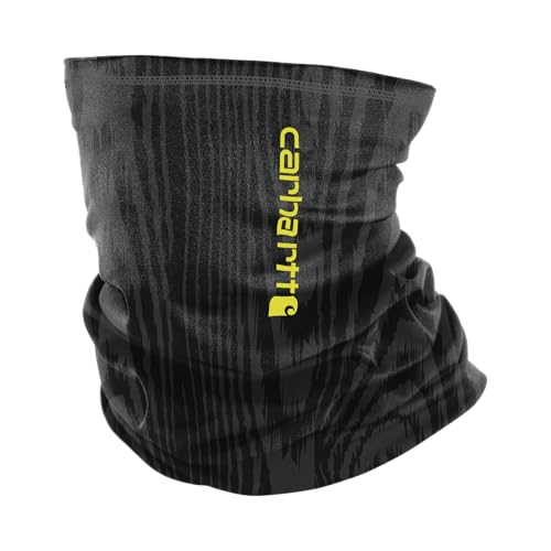 Carhartt Men's UP0258U Force® Heavyweight Neck Gaiter - One Size Fits All - Woodgrain Print - Black/Shadow