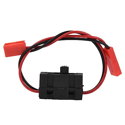 Dilwe Interruttore Ricevitore Auto RC, Accensione spegnimento Ricevitore con connettore JST per HSP 1/10 1/8 Auto Telecomando Elettrico