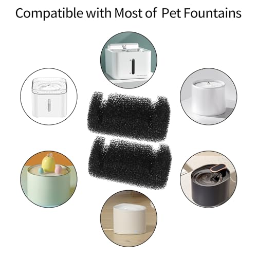 ieron 12 Pieces Cat Water Fountain Foam Filters - Image 3