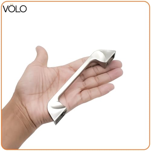 Image of VOLO Satin Silver Finish Handle, Wardrobe Door /Cabinet Door /Drawer Pull Handle for Kitchen /Office /Bedroom /Winodw Sliding Closet. (Model: 401) (96mm / 4 inch, 4)