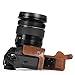 MegaGear Ever Ready Genuine Leather Camera Case Compatible with Fujifilm X-T5 (16-80mm)(Brown)
