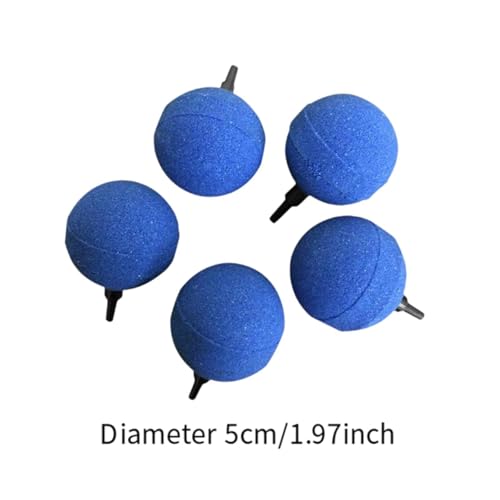 Difusor de aire para acuario con 5 piedras redondas de aireación azul para sistemas DWC 3