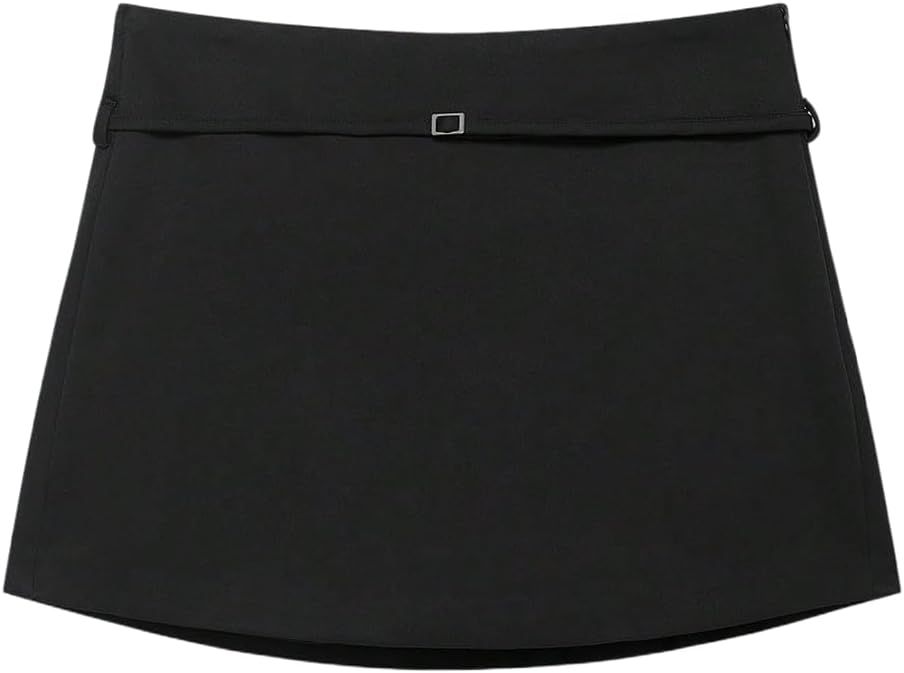 SHENHE Women's Dressy Casual Mini Skirt Skort with Shorts Underneath Bodycon Fall Shorts Skort