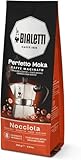 Bialetti Perfetto Moka Ground – Authentic Italian Roast for Moka Pots & Stovetop Brewers, Rich Aroma & Smooth Finish, Compatible with Aeropress, Cafetiere & Home Machines (250g, Hazelnut)