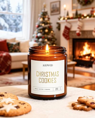 Image of AOOVOO Candles Set - 6PC Scented Candles, Soy Candle, Aromatherapy Candle, Soy Wax Candle, Candle for Home Scented, Balsam /Fir /Firseide /Cocoa /Vanilla Cake /Cookies
