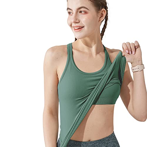 Image of sphinx cat Yoga Racerback Tank Top for Women with Built in Bra,Women's Padded Sports Bra Fitness Workout Running Shirts