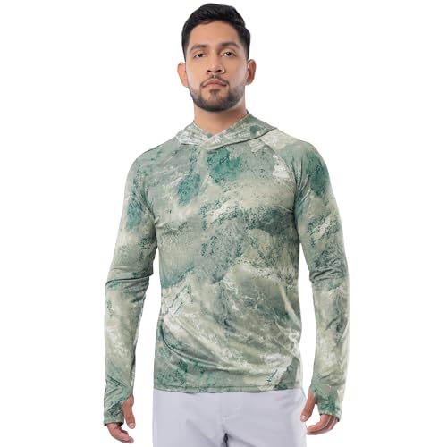 Realtree mens Technical Flex Raglan Performance Pullover Fishing Hoodie