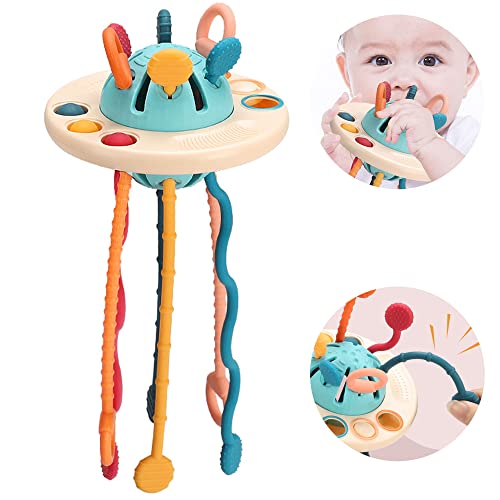 Boxgear Sensory Toys For Toddlers – Ufo Baby Activity Toy For Boys And Girls – Silicone Pulling Toy For Toddlers – Baby Sensory Toys With Multi Textured Surfaces For Sensory Stimulation #TOP1