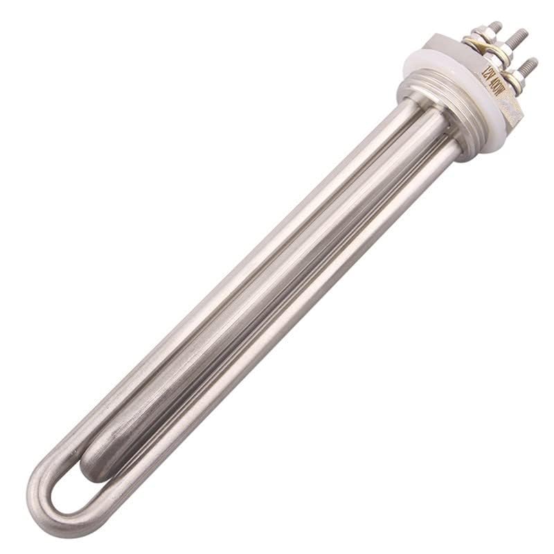 AIICIOO Edelstahl-Heizelement DIY 12V 600W heizstab tauchsieder für heizung 1 Zoll 33.2mm mit Silikonring