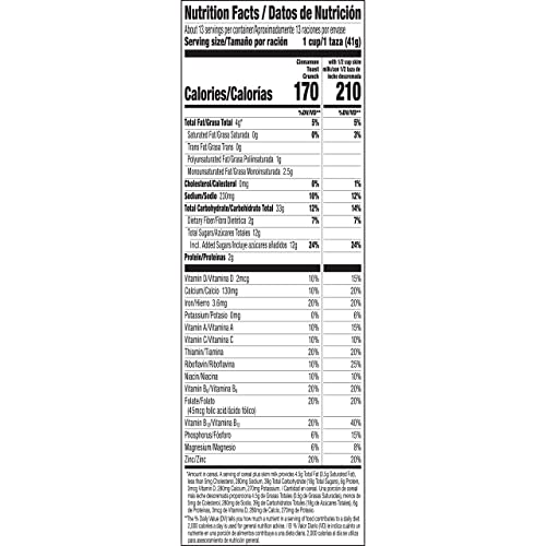 Original Cinnamon Toast Crunch Breakfast Cereal, Crispy Cinnamon Cereal, 18.8 Oz. Family Size Cereal Box #TOP7