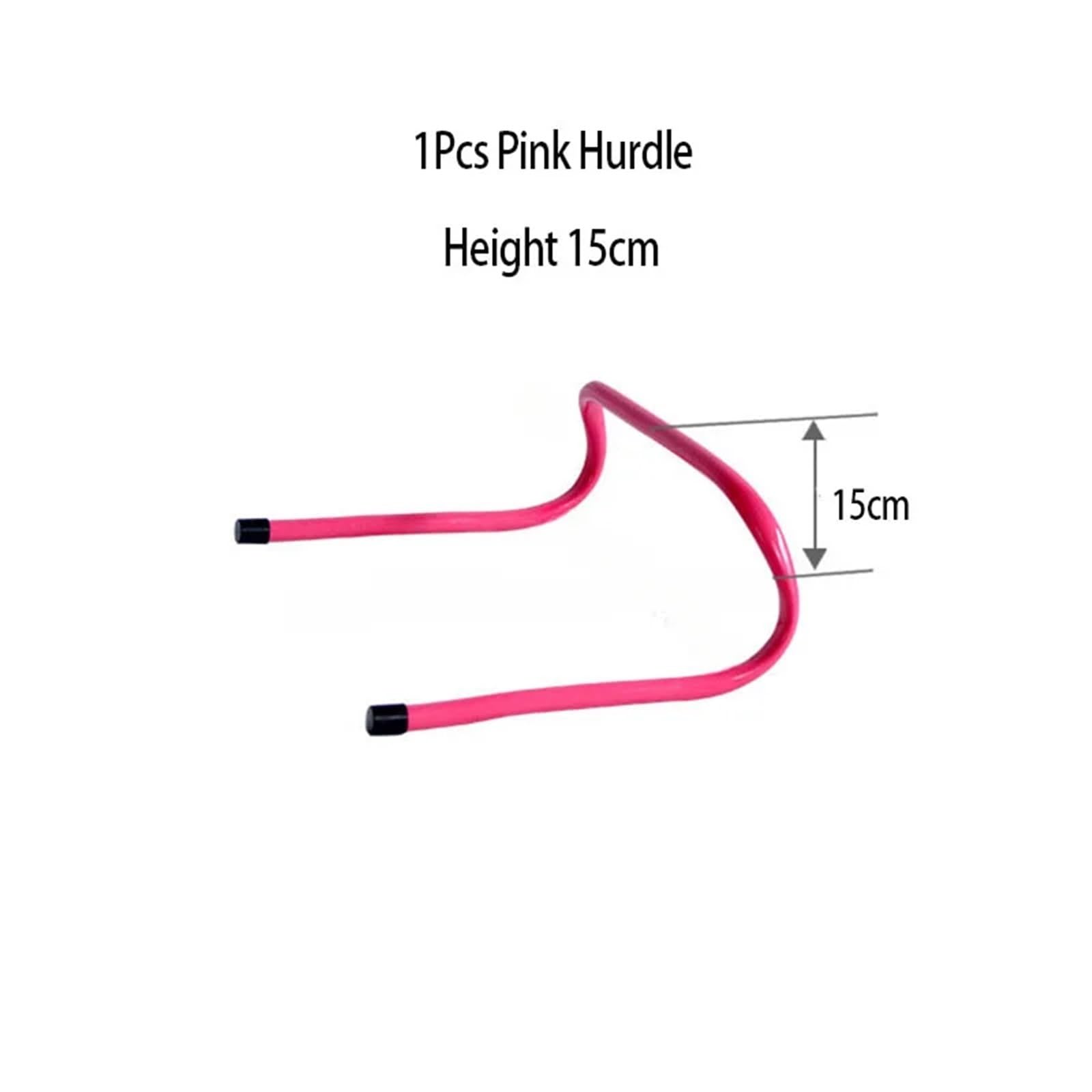 Vallas De Agilidad 5Pcs Football Hurdle Portable Speed Agility Training Equipment Hurdle Ladder Safety Soccer Stable Squadexerciseladder Rack 15cm(Pink)