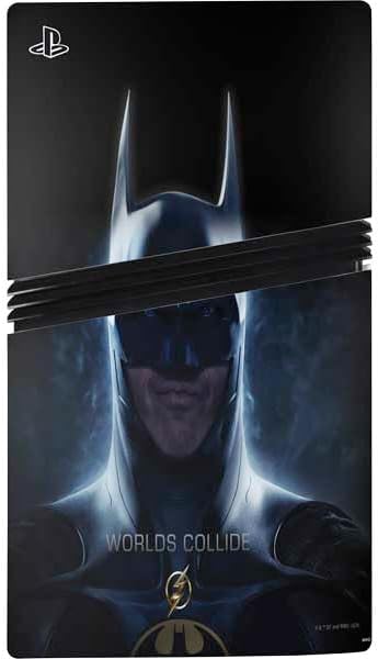 Skinit Decal Gaming Skin Compatible with PS5 Pro Console - Officially Licensed DC Comics The Flash Movie: Batman Poster Design