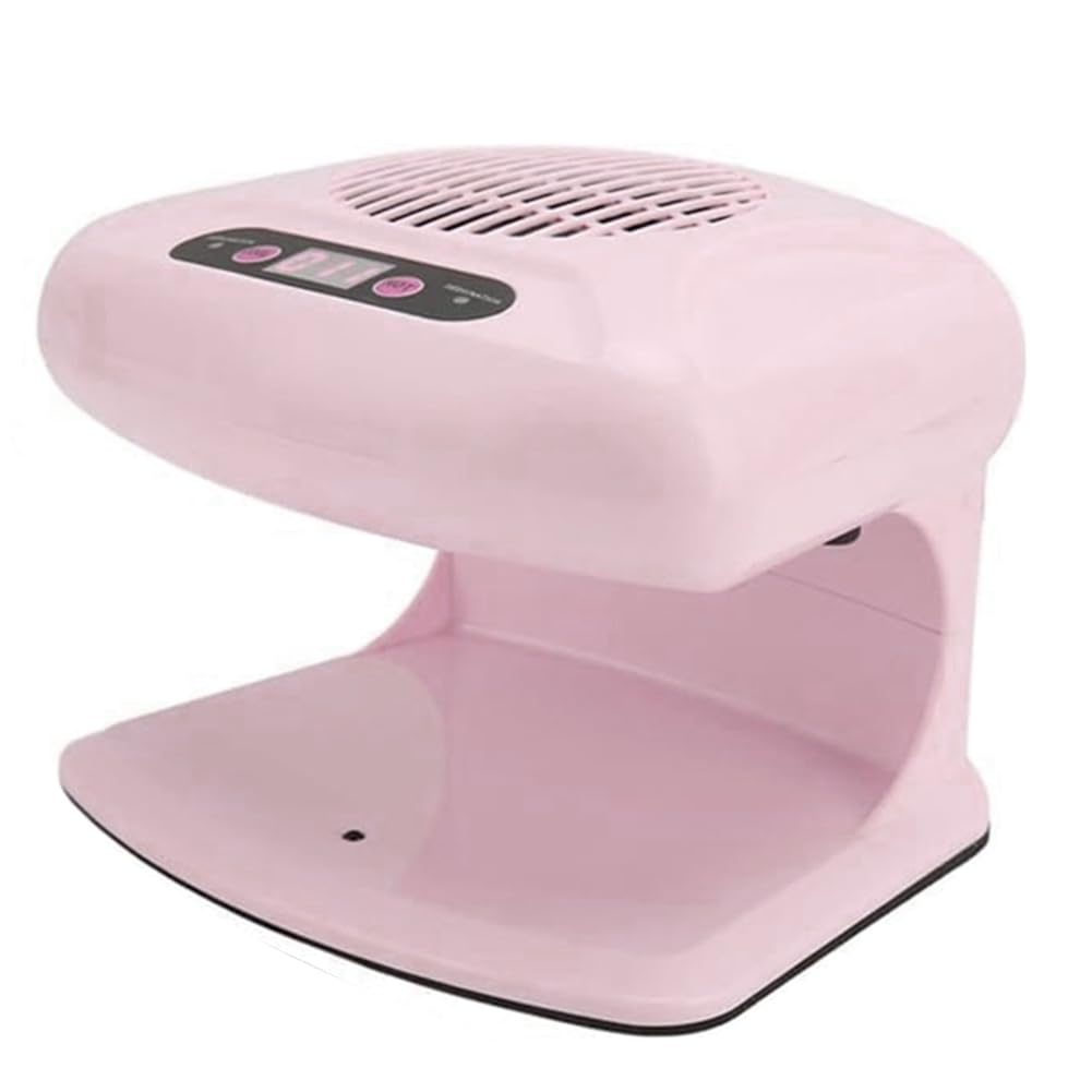 Secador de Uñas para Esmalte Regular, Ventilador de Secado de Uñas de 300 W con Sensor Automático, Ventilador de Secado de Aire Caliente y Frío para Salón, Color Rosa (UE)