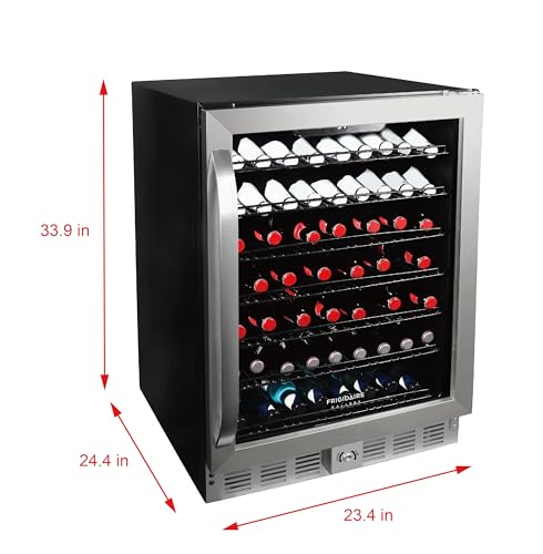 Frigidaire, 24" Wide 5.1 Cu Ft Capacity, Built-in Under Counter Beverage Fridge, Glass Front on Fridge.com