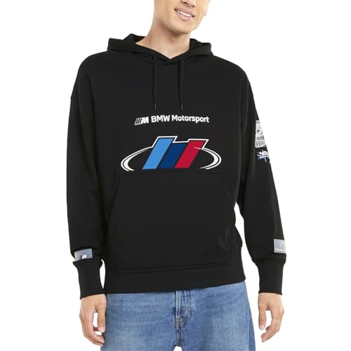 Puma - Mens BMW MMS Street Hoodie, Color Puma Black, Size: Medium