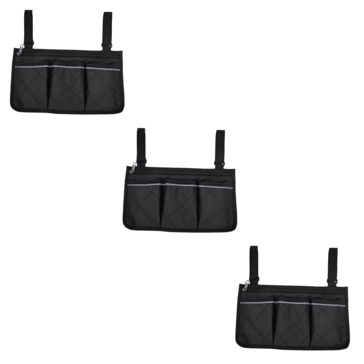 Ipetboom 3piezas Bolsa Lateral Organizadora Para Con Compartimentos y Reflectante Para Almacenamiento De Objetos Andadores y Sillas De Movilidad