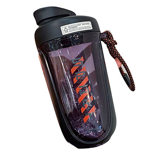 Amazon HERCHR 590ml Shaker Bottle, Fitness Water Bottle Leakproof Protein Shakes Cup Sport Drinking Bottle for Outdoor Cycling Gym(Black) #ad